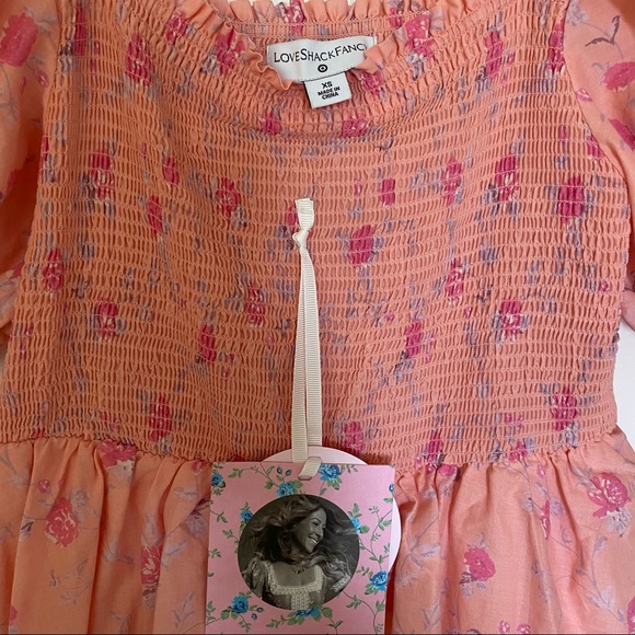 LoveShackFancy for Target Simone Tiered Floral Dress XS - Picture 10 of 11